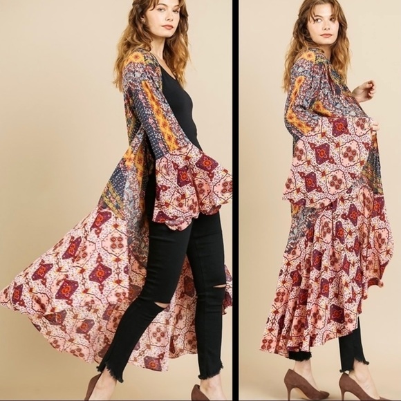 UMGEE  Piece Of My Heart Kimono/duster/cardigan - Picture 2 of 10